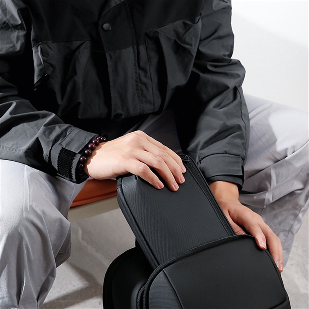 ☶❈＊♥AC1579-Waterproof Tech Pou - Tech Accessories Organizer Pouch ulasan dan harga