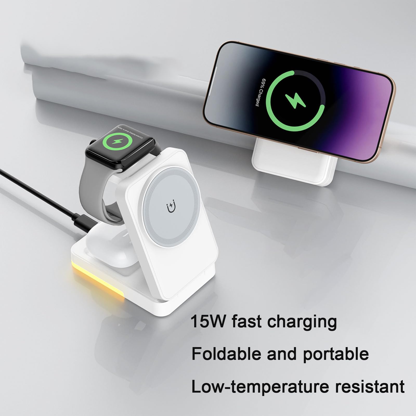 3-in-1 Foldable Wireless Charg - Wireless Charger 3 In 1 ulasan dan harga