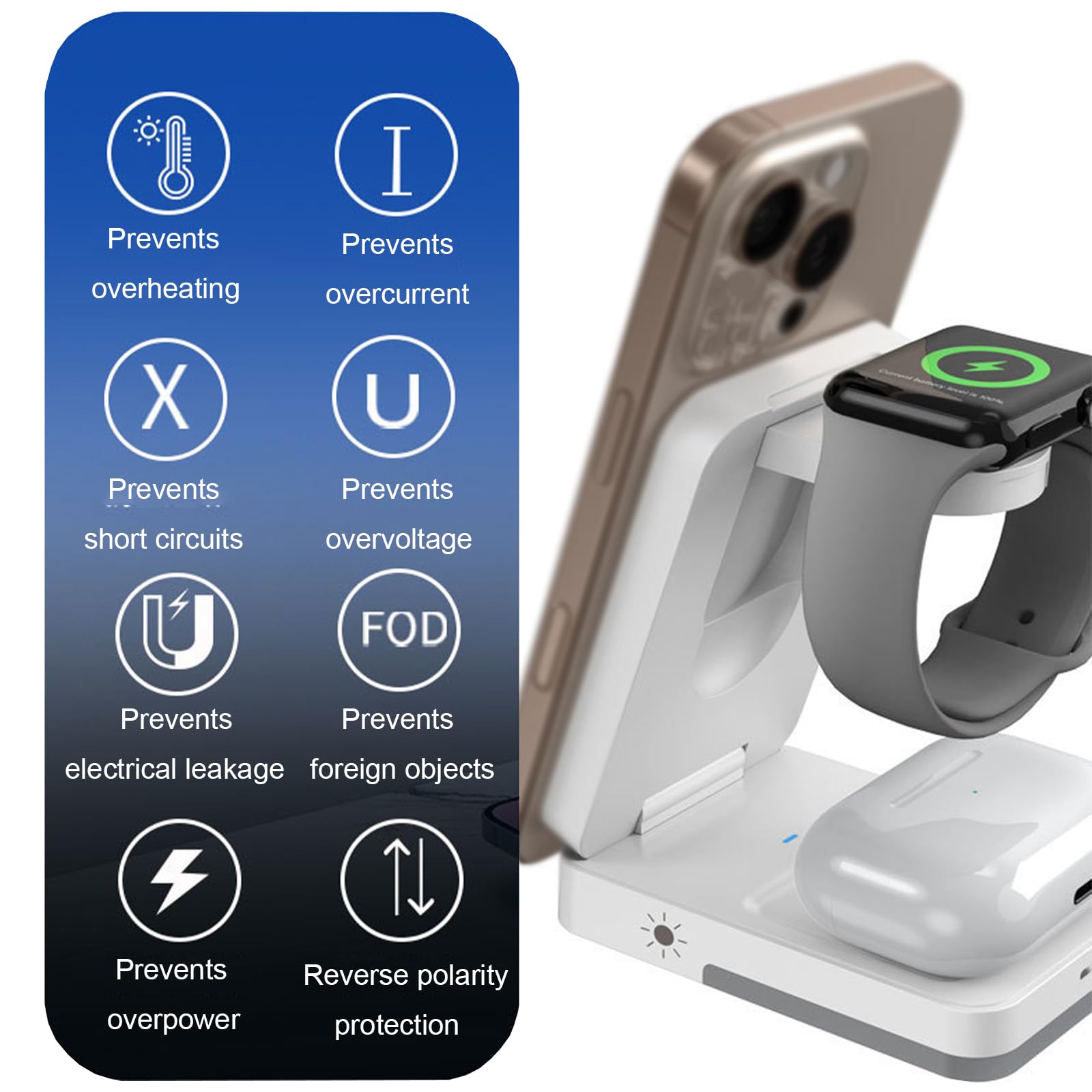 3-in-1 Foldable Wireless Charg - Wireless Charger 3 In 1 ulasan dan harga