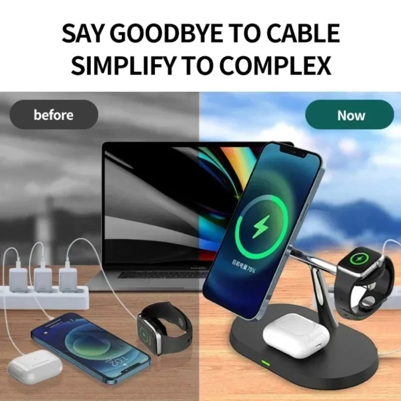 3 In 1 Opansten Magnetic Wirel - Wireless Charger 3 In 1 ulasan dan harga