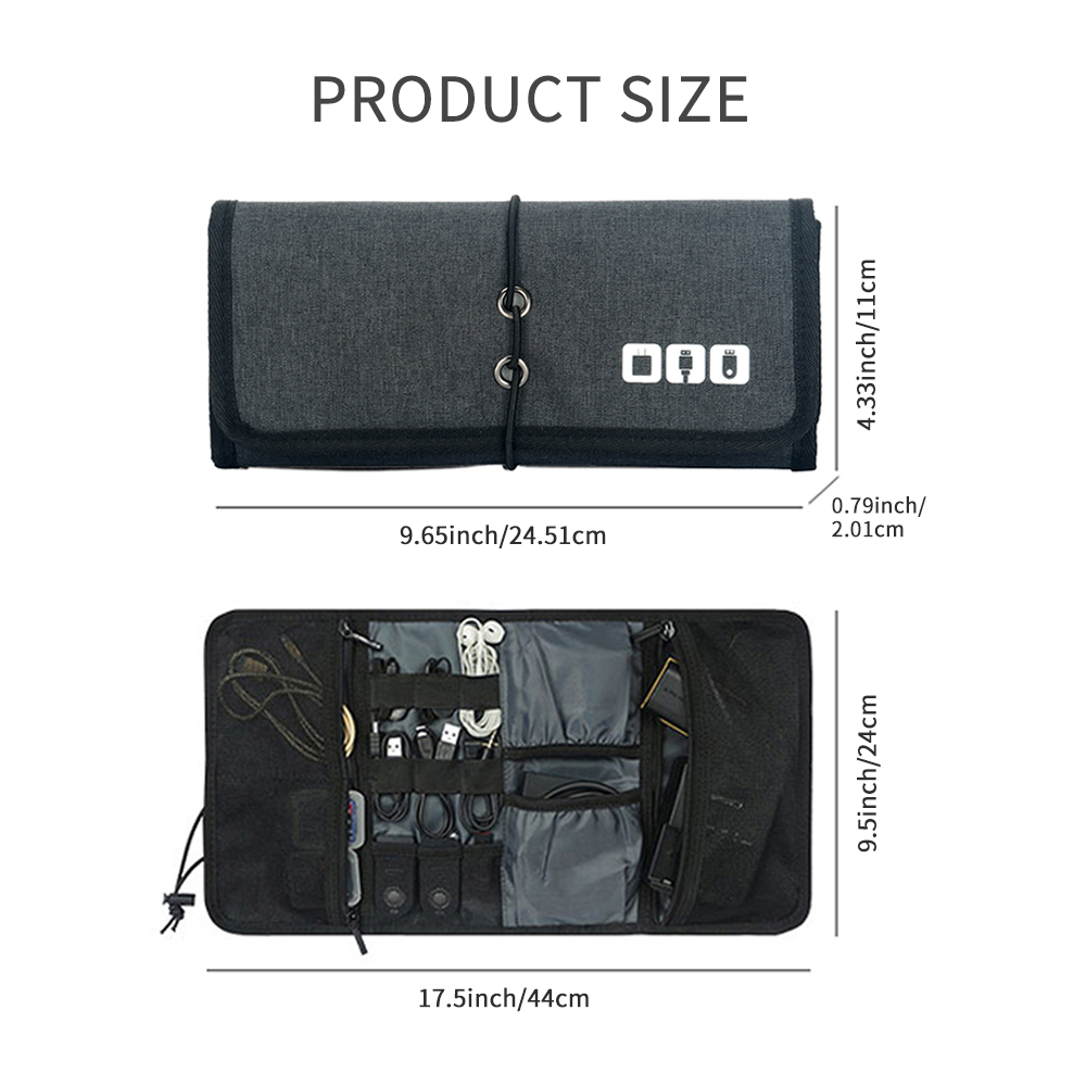 Travel Cable Storage Bag，Elect - Tech Accessories Organizer Pouch ulasan dan harga