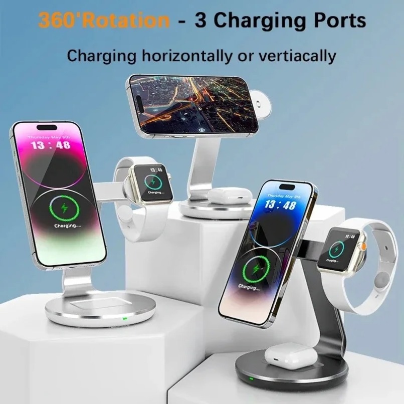 3 in 1 Wireless Charger Stand  - Wireless Charger 3 In 1 ulasan dan harga