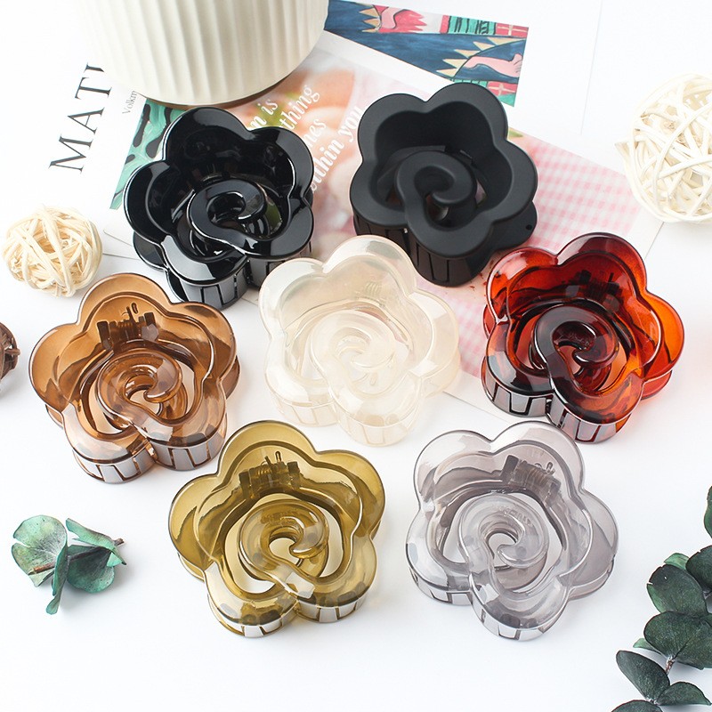 Medium Floral Hair Claw Clips  - Tech Computer Accessories ulasan dan harga
