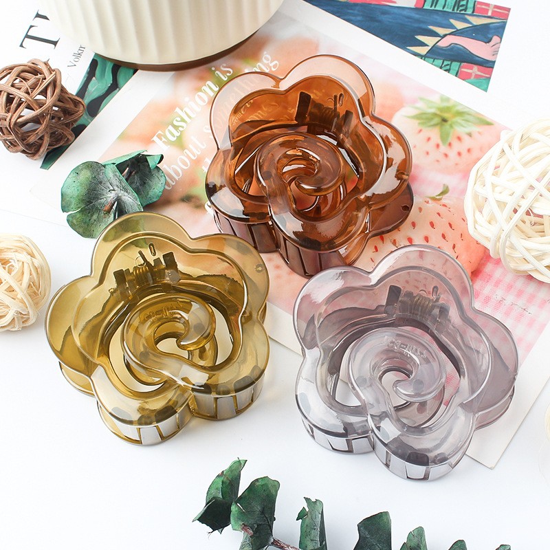 Medium Floral Hair Claw Clips  - Tech Computer Accessories ulasan dan harga