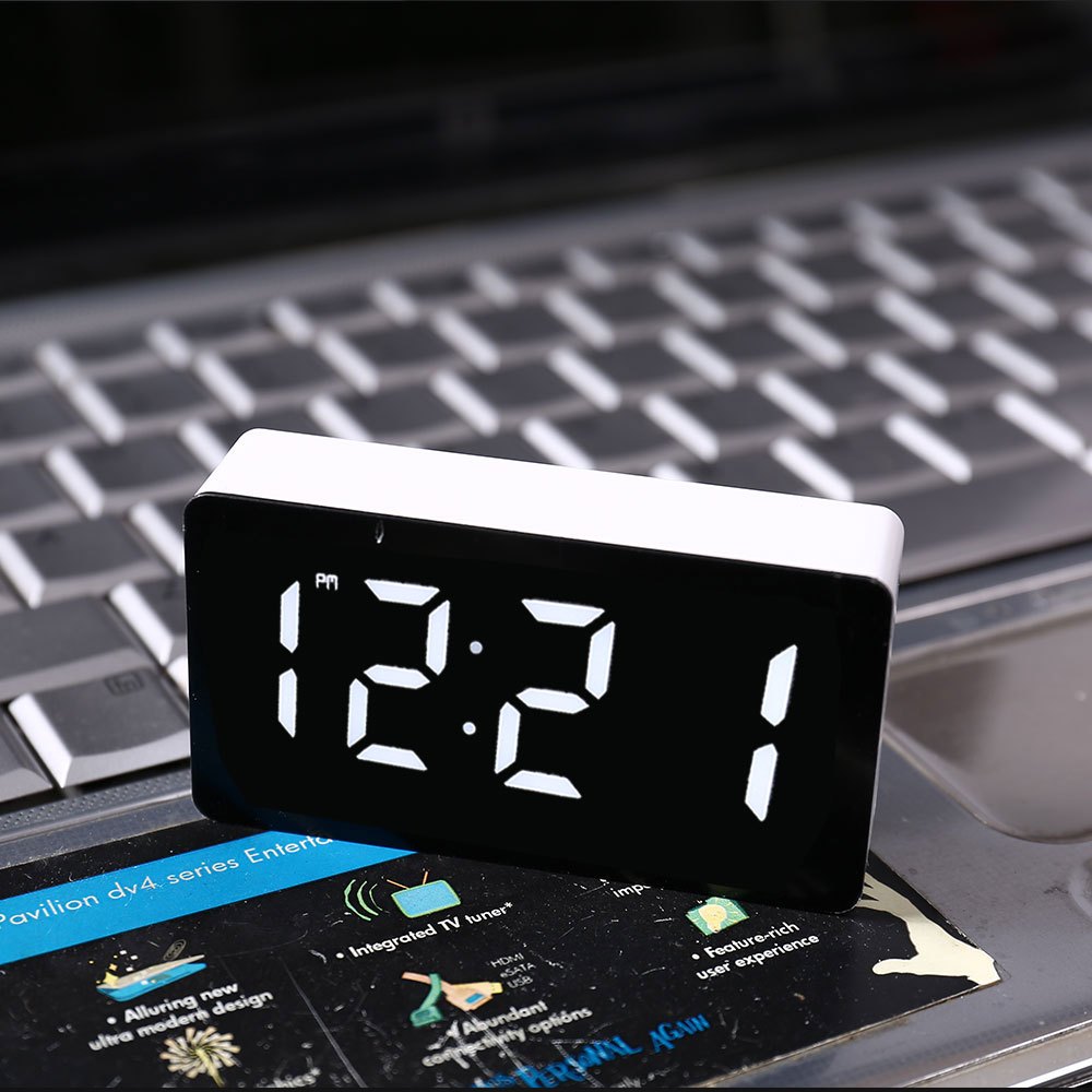 LED Electronic Watch Mirror Al - Tech Accessories For Desk ulasan dan harga