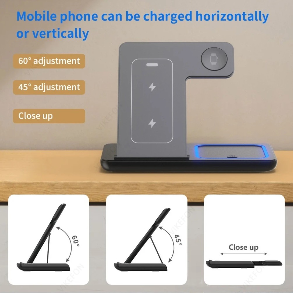 Foldable 3 in 1 Wireless Charg - Wireless Charger 3 In 1 ulasan dan harga